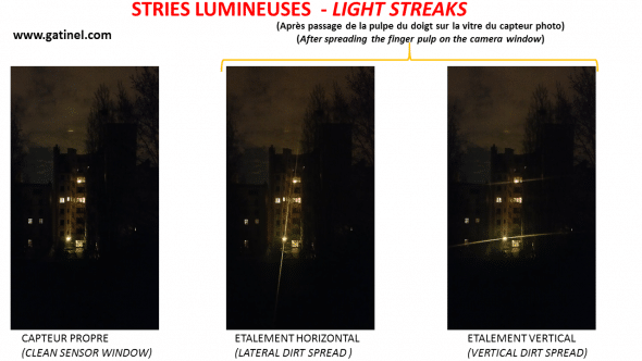 light streaks by a smartphone camera